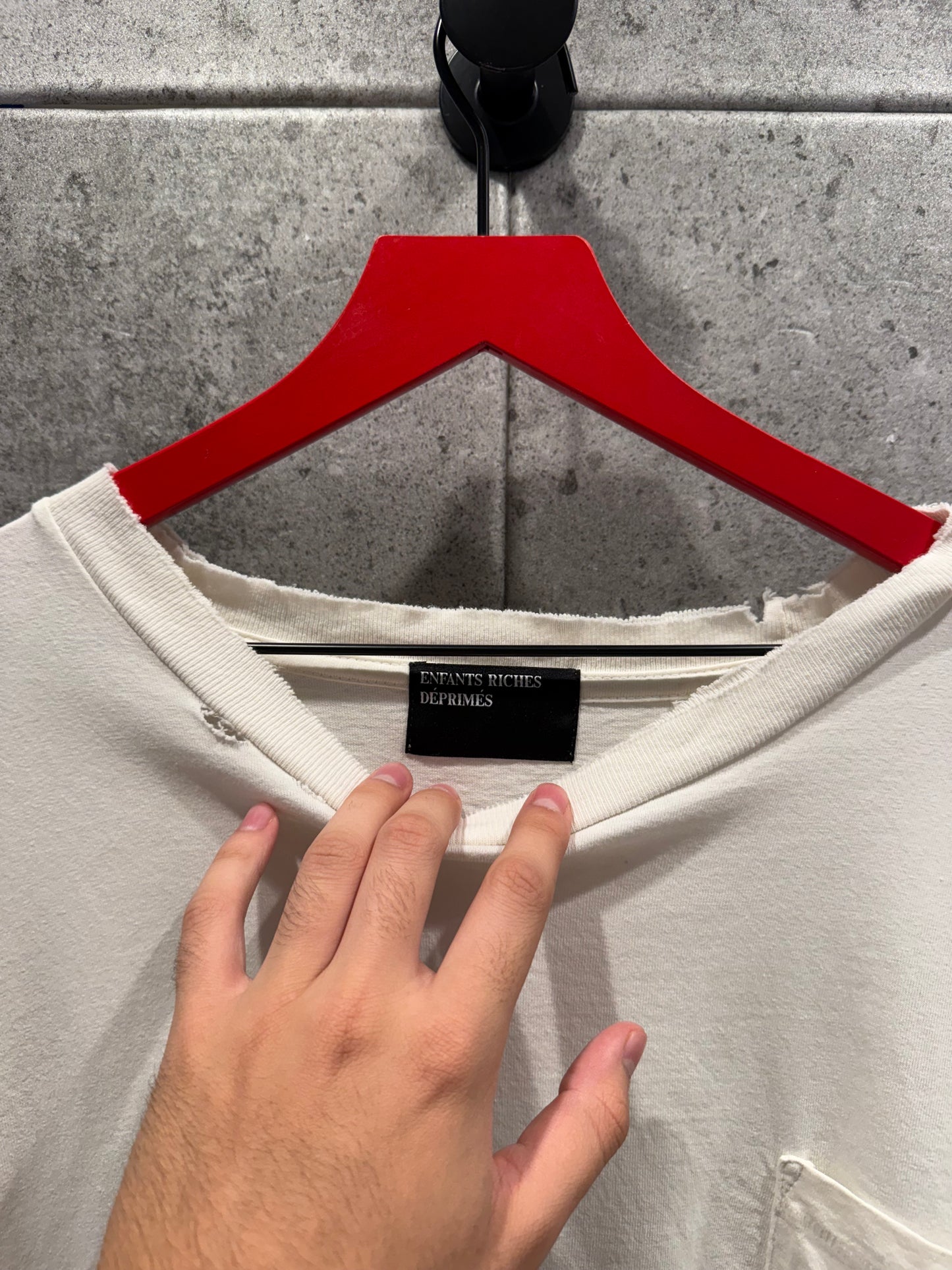 Enfants riches deprimes thrashed pocket longsleeve t shirt