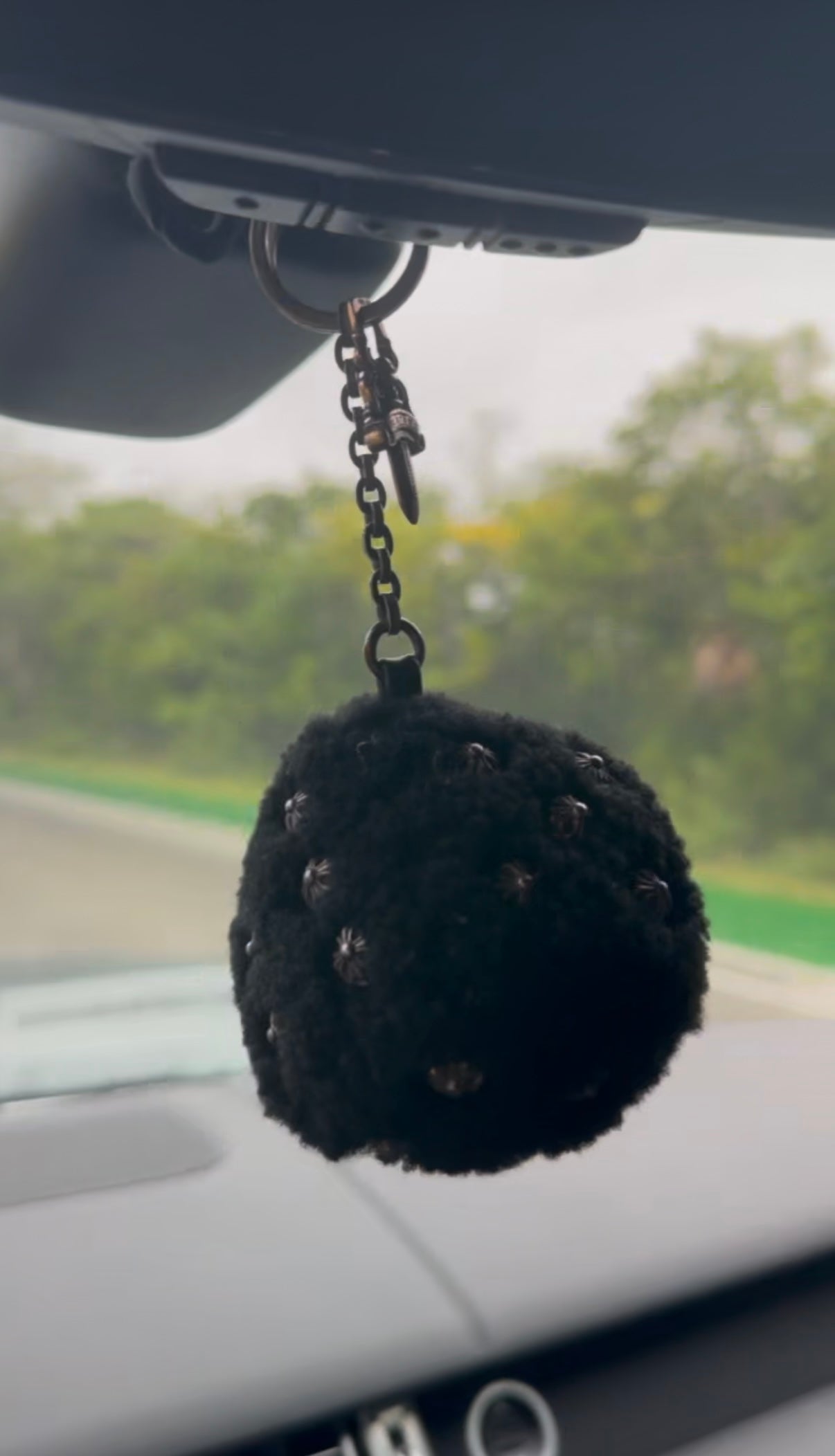 Chrome Hearts VIP Fuzzy Dice Dagger Charm