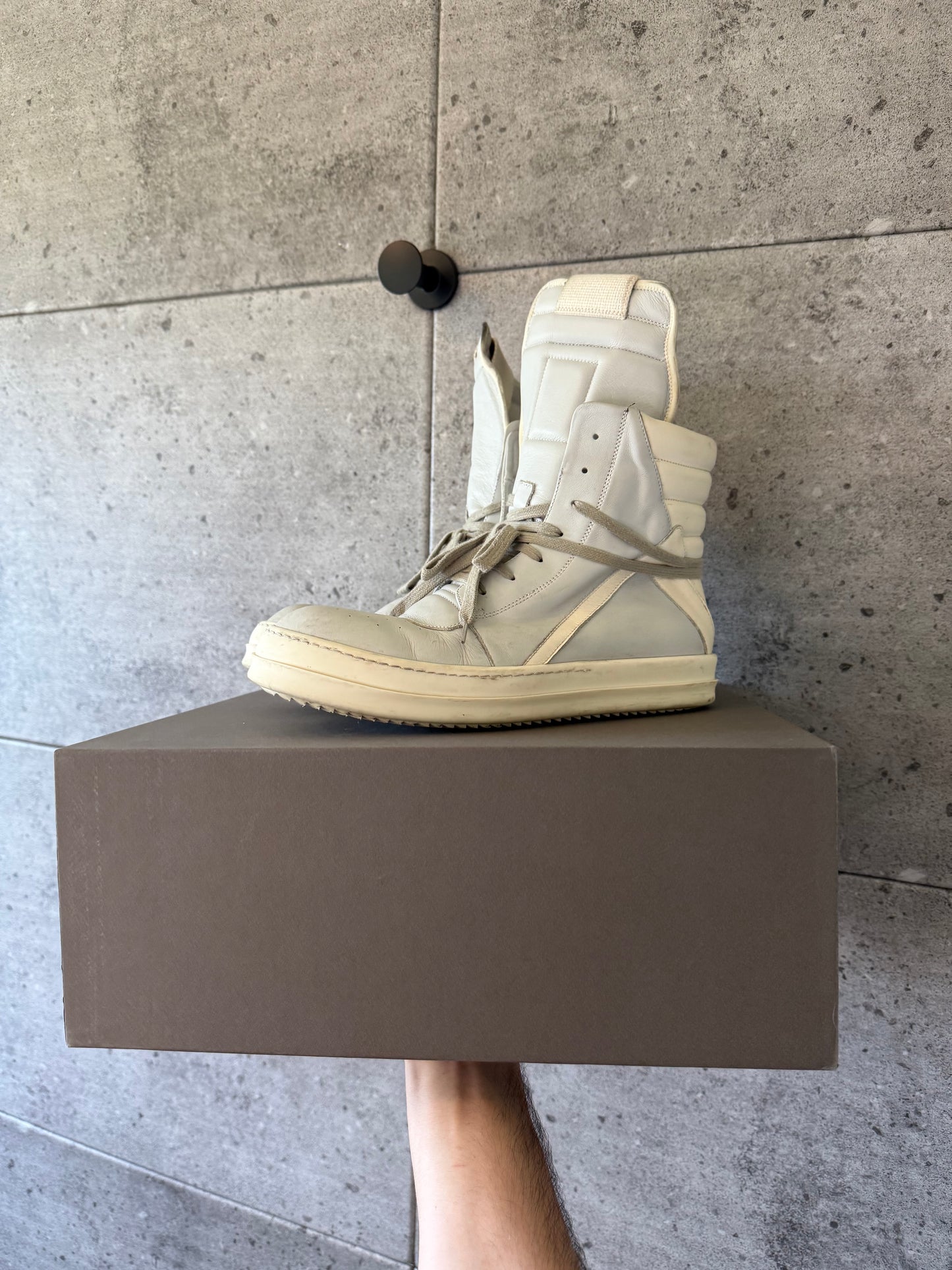 Rick owens baby blue geobaskets