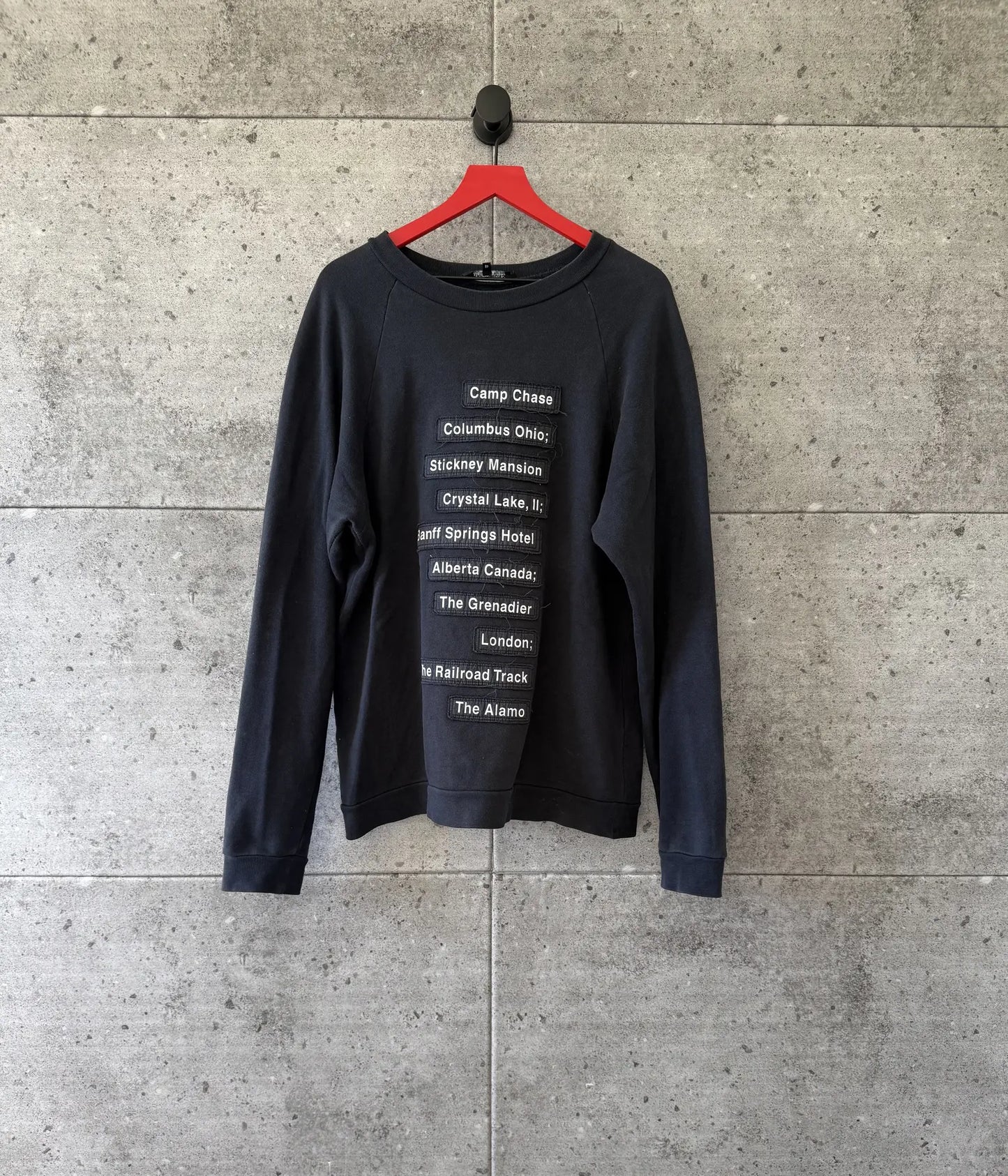 Raf simons haunted places crewneck