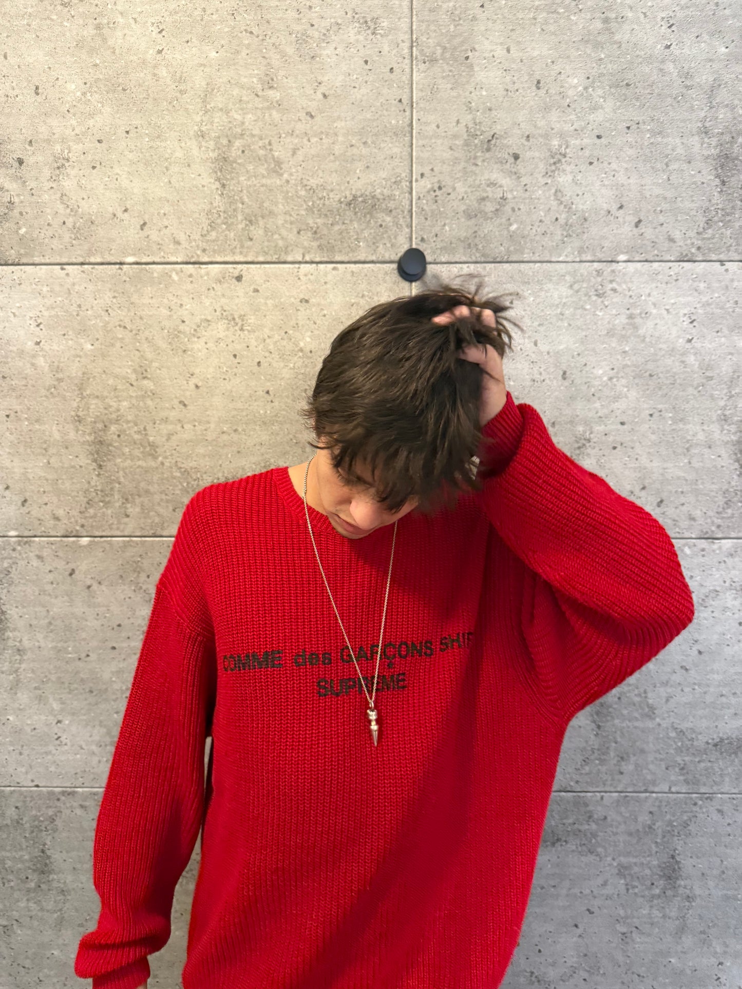 Comme des Garçons Supreme knit sweater