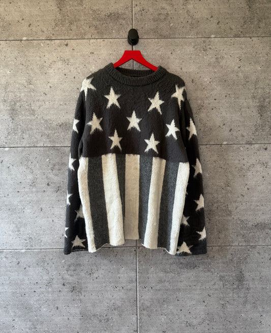 Louis Vuitton Virgil Abloh American flag mohair sweater