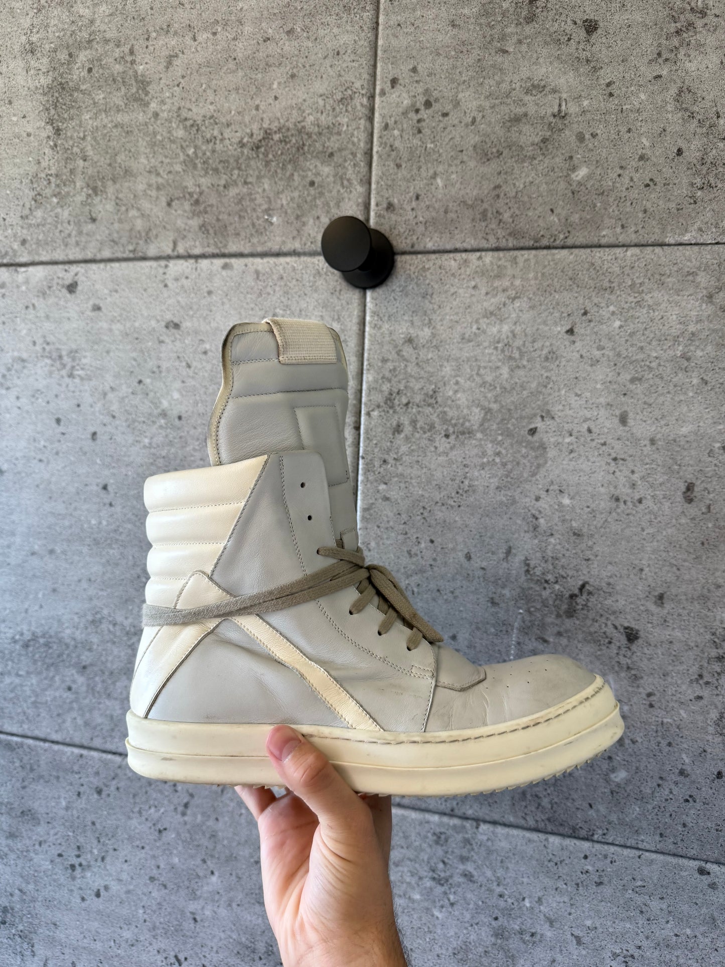 Rick owens baby blue geobaskets