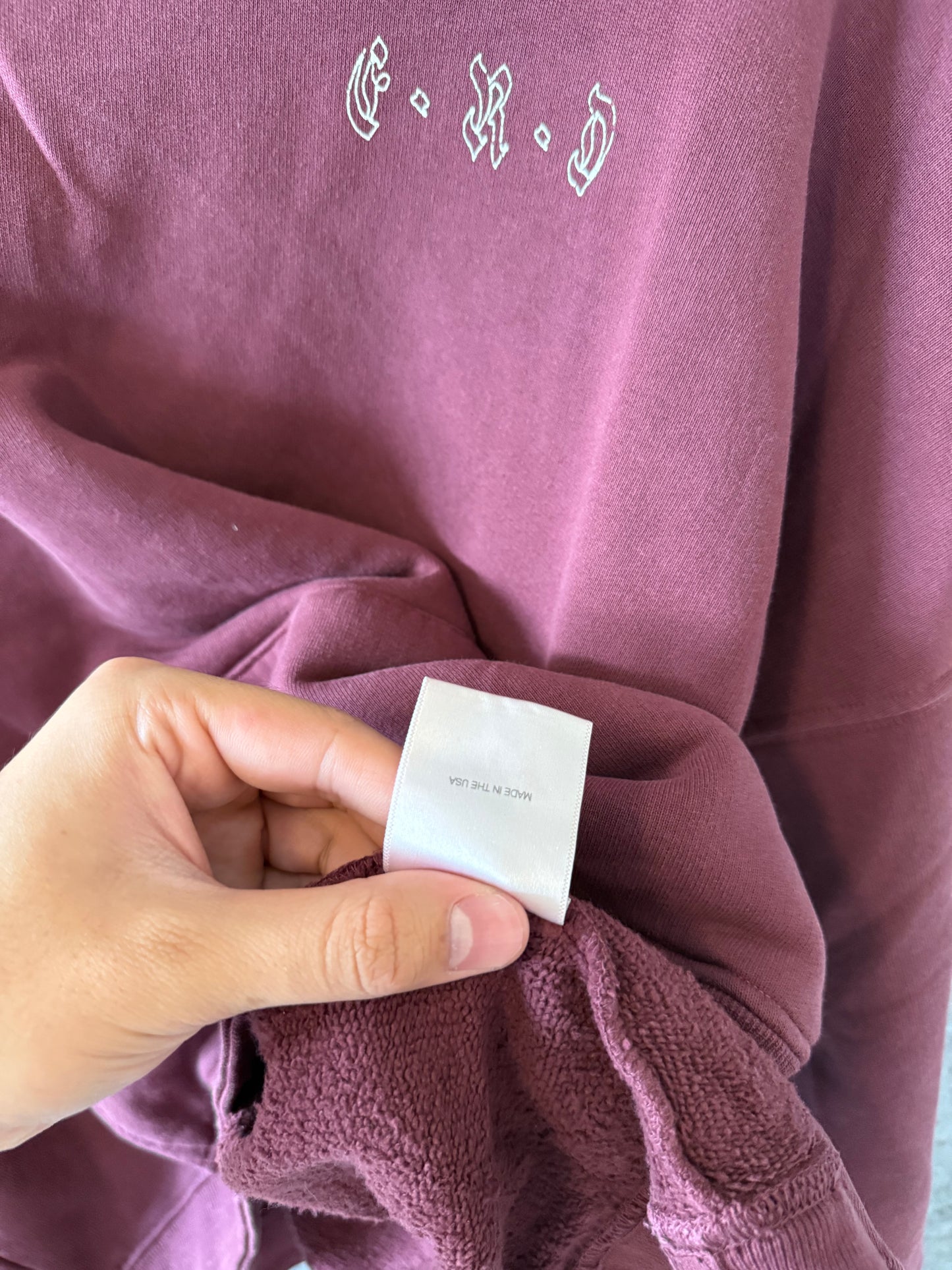 Enfants riches deprimes logo burgundy hoodie