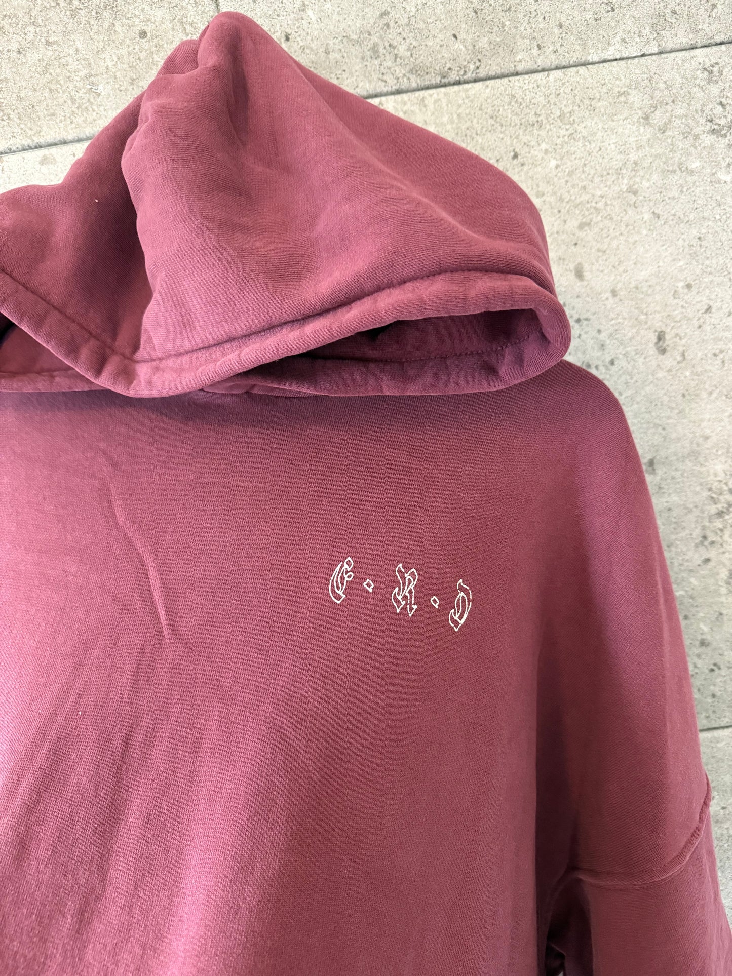 Enfants riches deprimes logo burgundy hoodie
