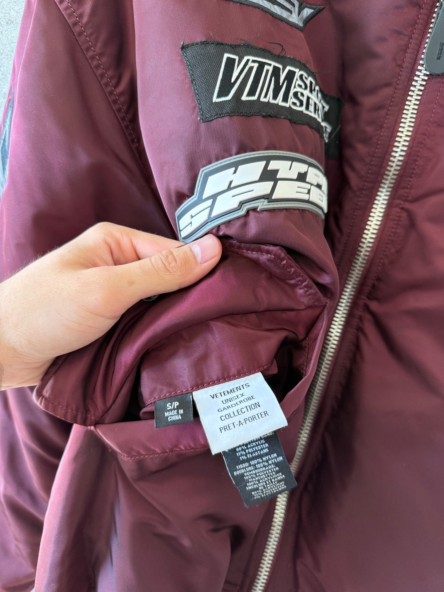 Vetements alpha industries racing jacket