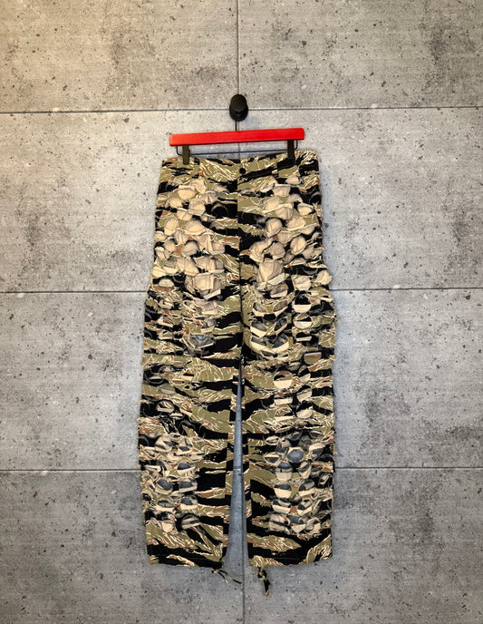 Vetements laser cut camo pants