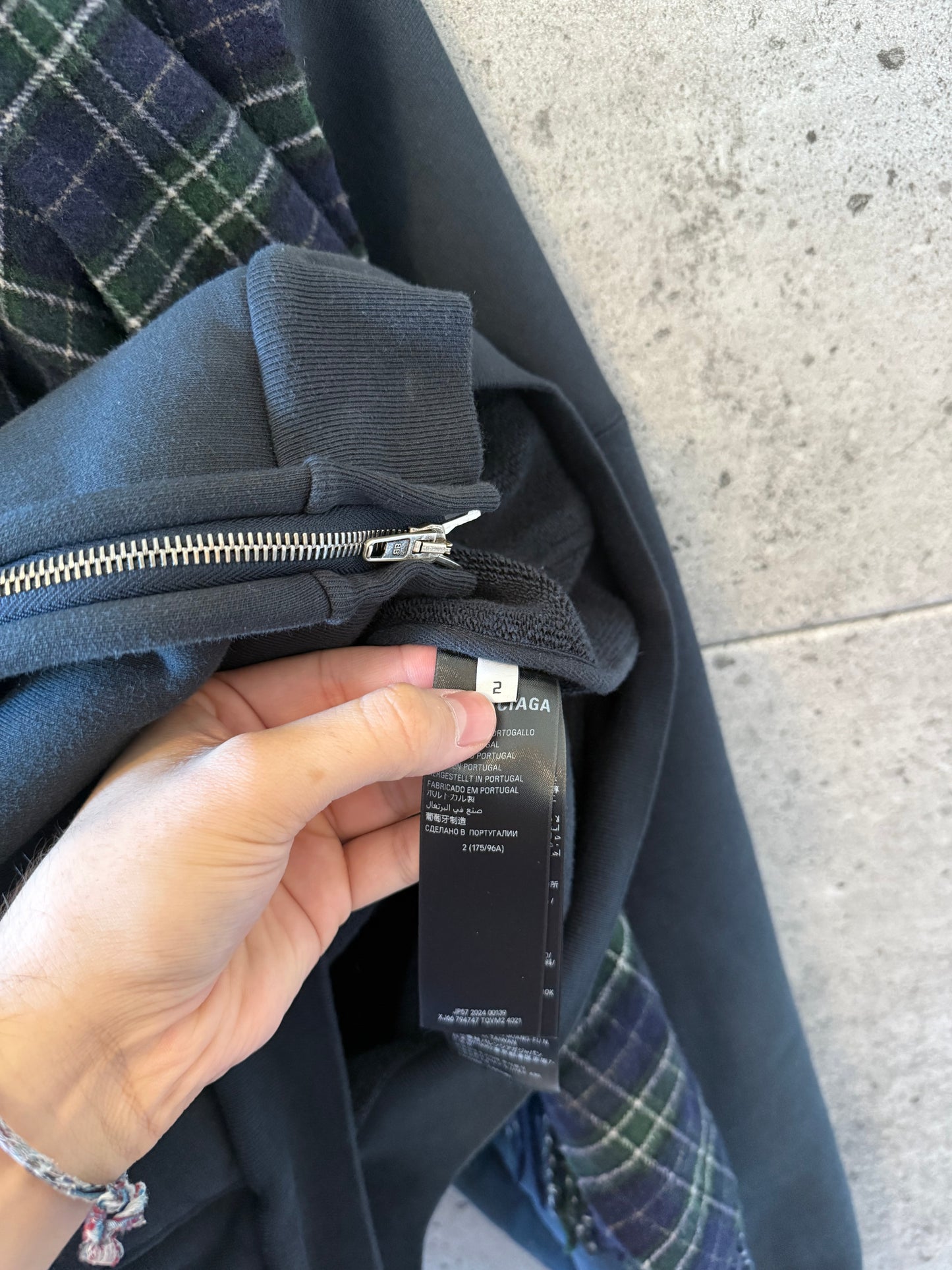 Balenciaga scarf incognito zip up hoodie