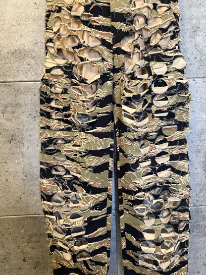 Vetements laser cut camo pants