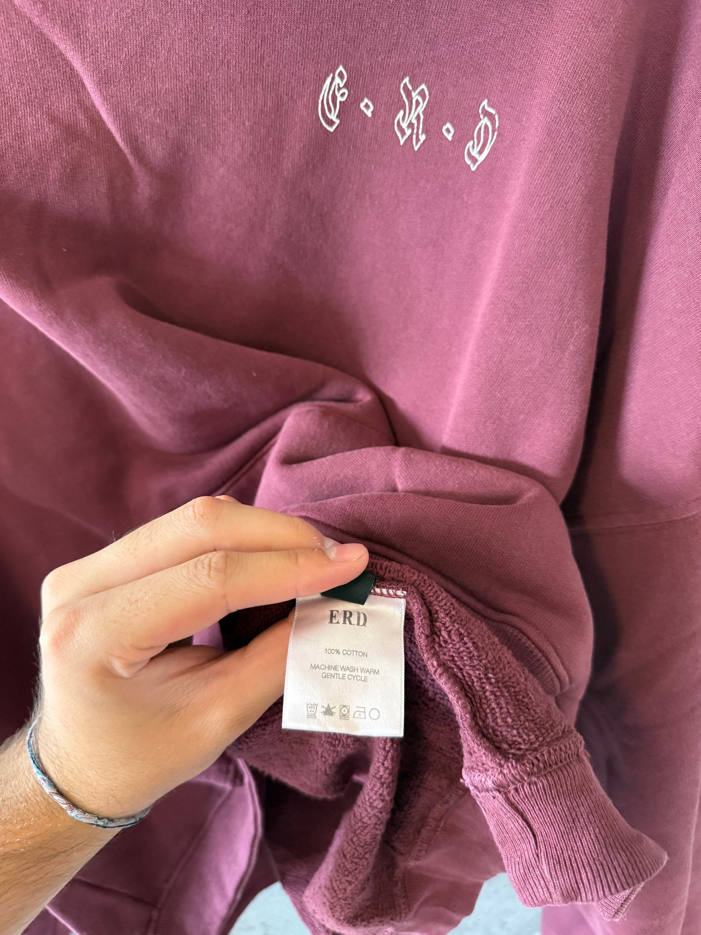 Enfants riches deprimes logo burgundy hoodie