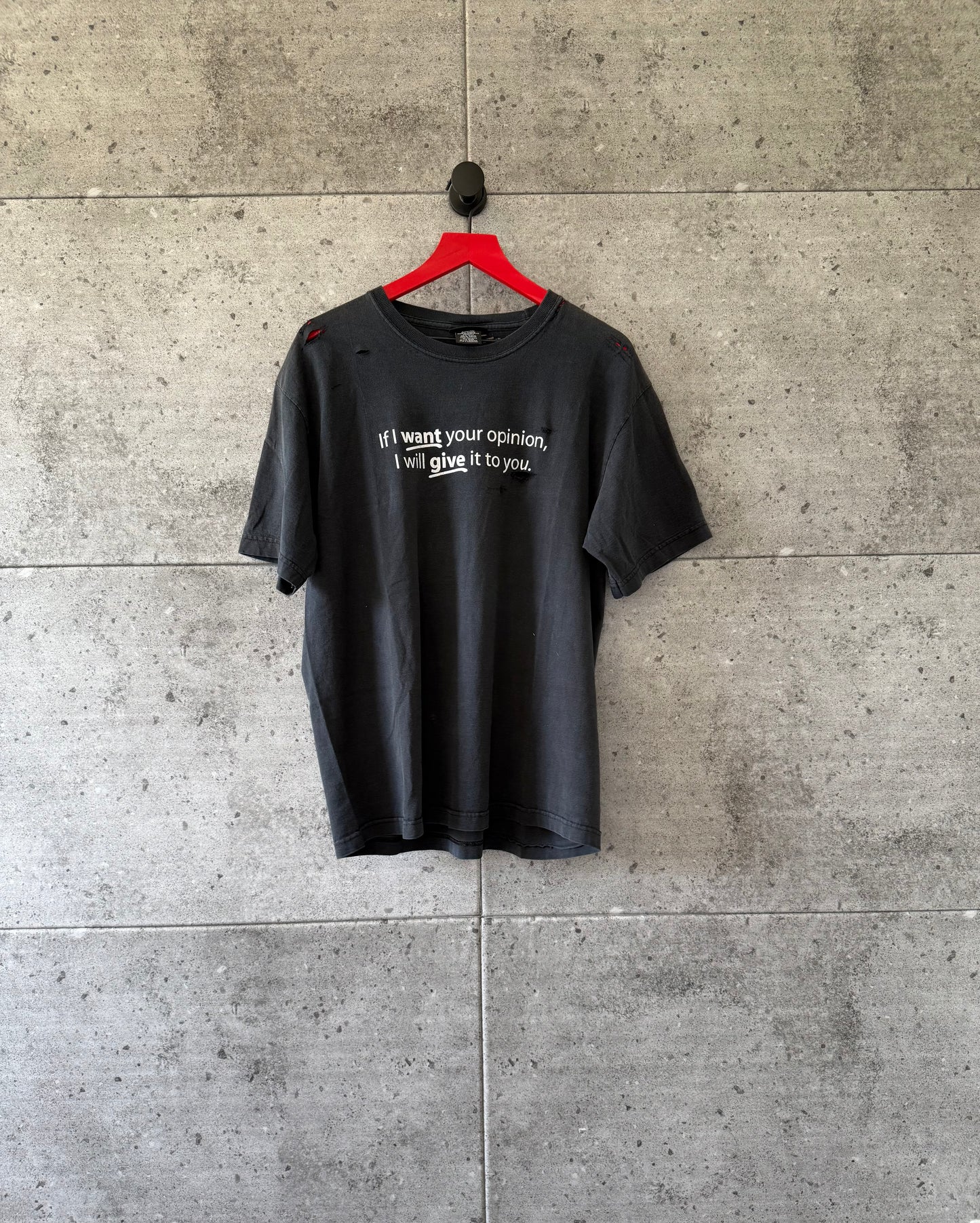 Vintage thrashed opinion t shirt