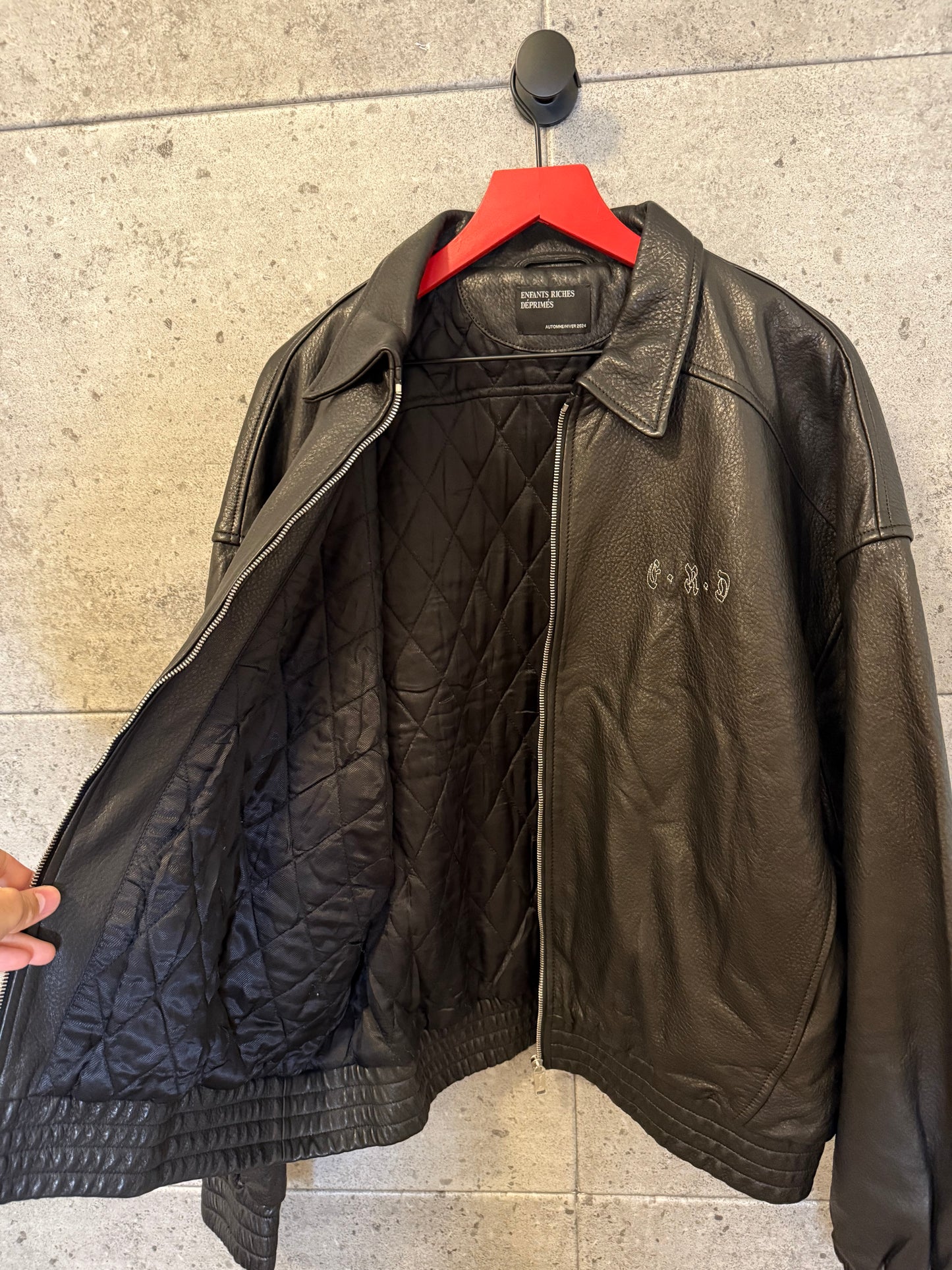 Enfants riches deprimes painters wives leather jacket