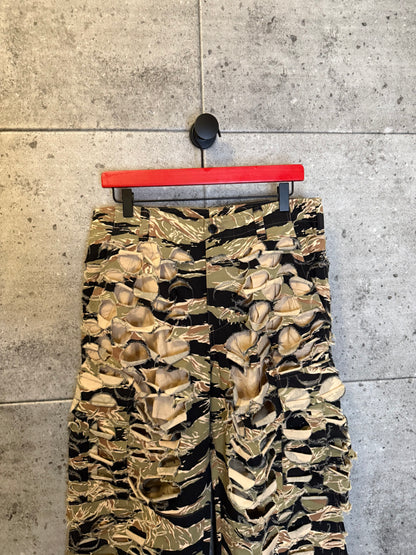 Vetements laser cut camo pants