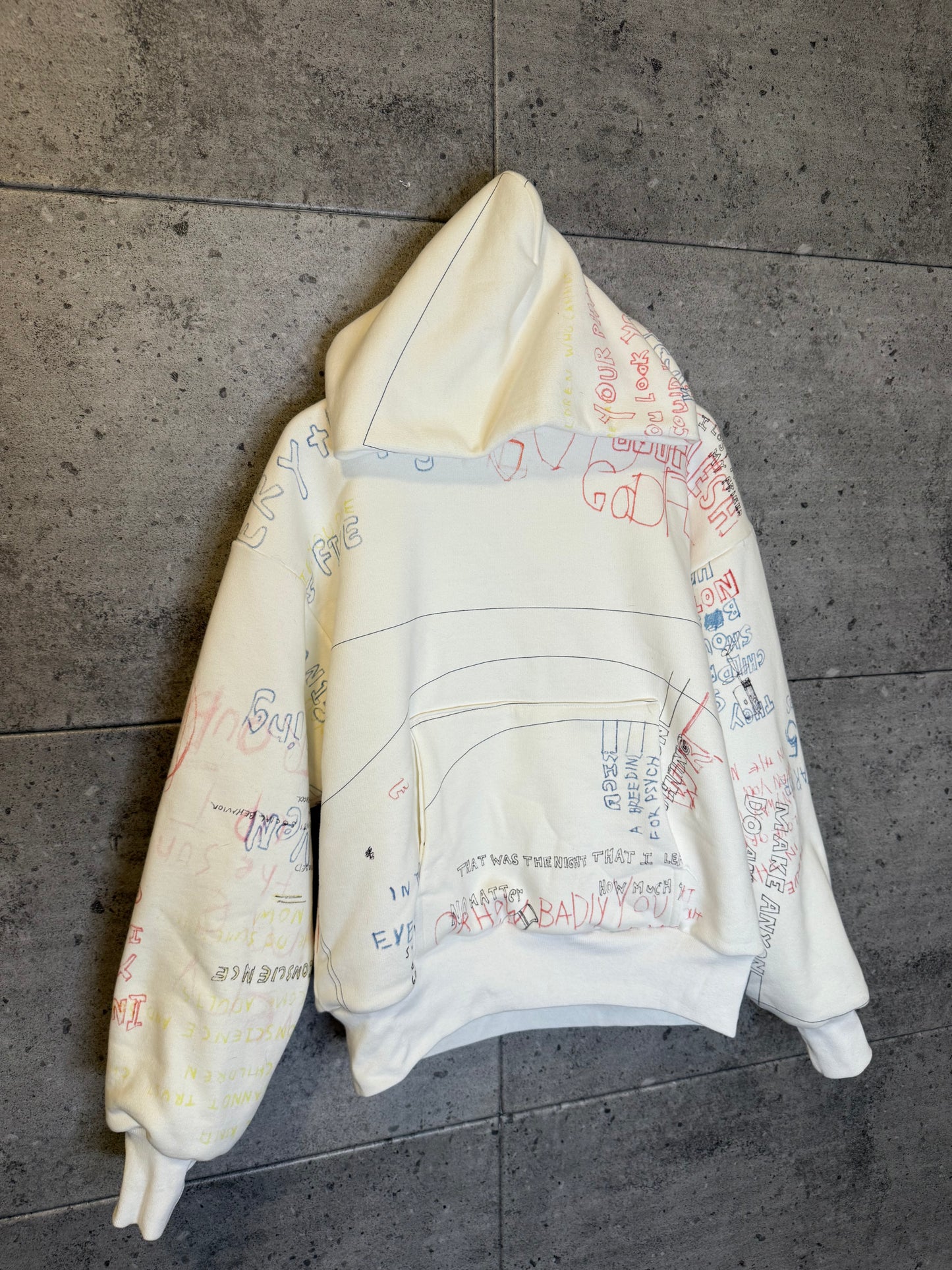 Enfants riches deprimes Henri Manic scribble yeezy sample hoodie