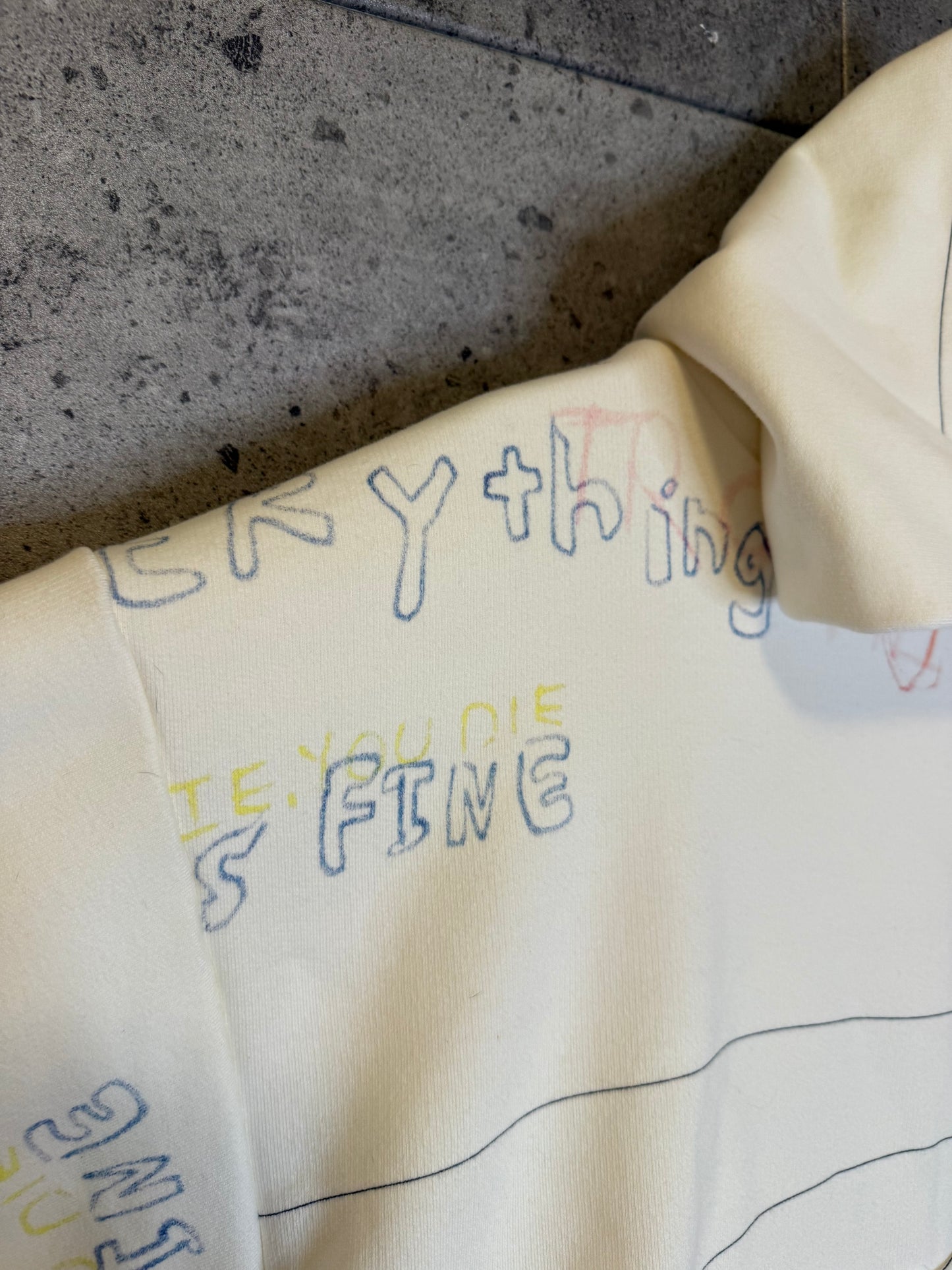 Enfants riches deprimes Henri Manic scribble yeezy sample hoodie