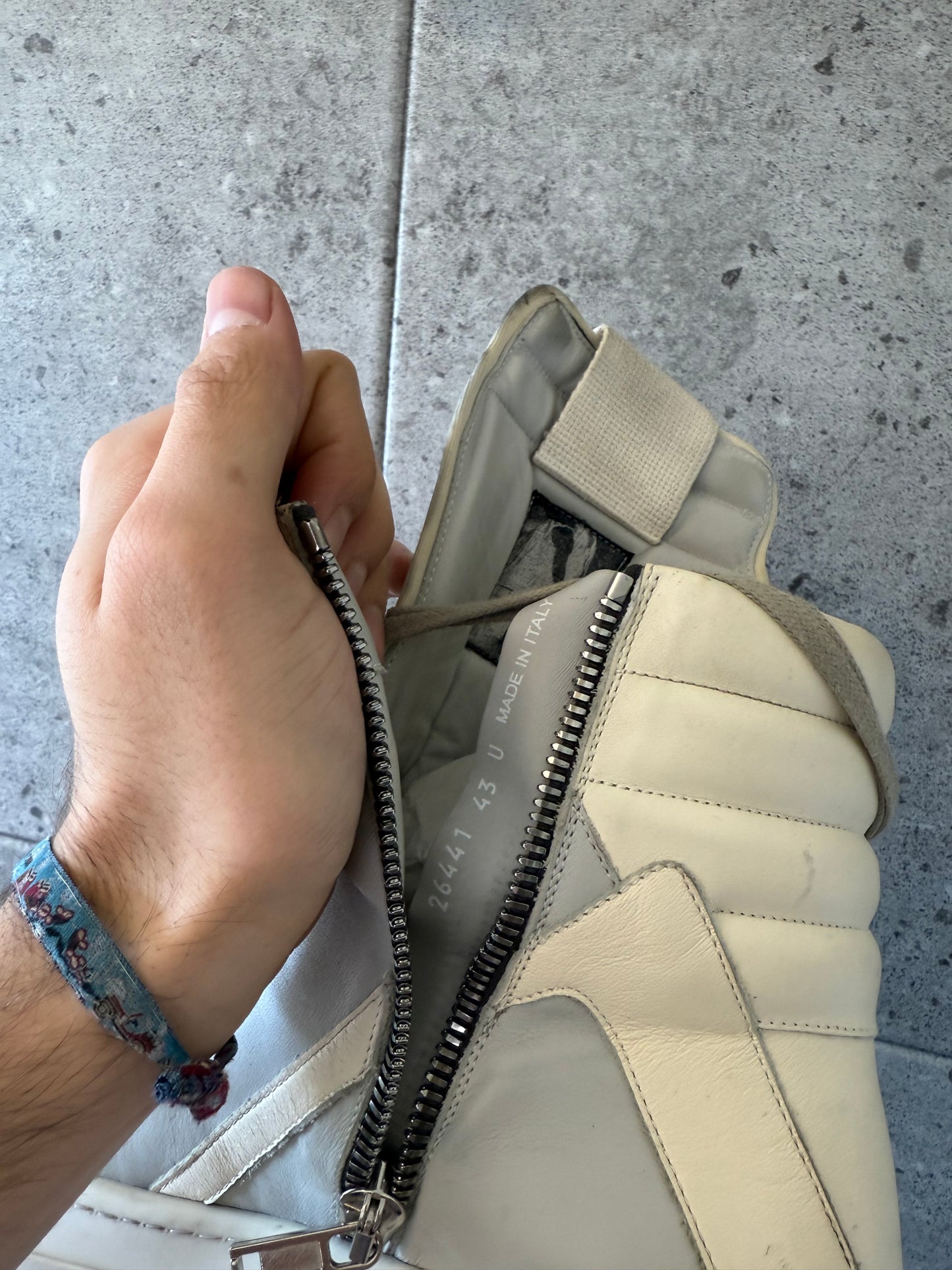 Rick owens baby blue geobaskets