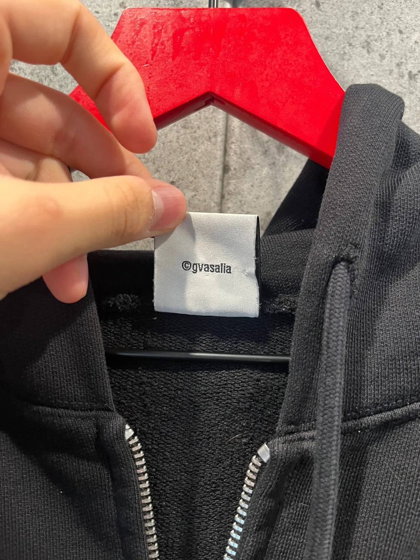 Vetements name tag hoodie