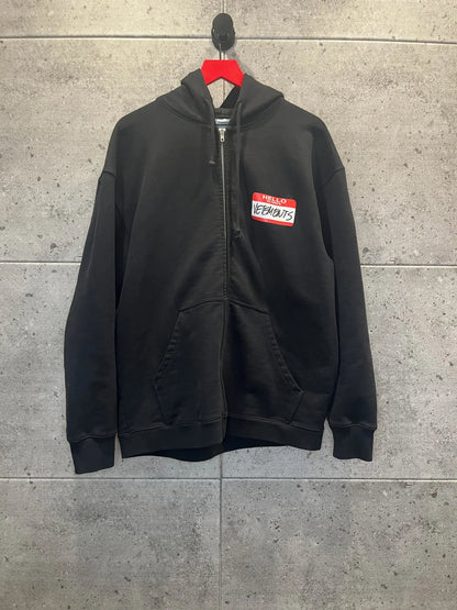 Vetements name tag hoodie