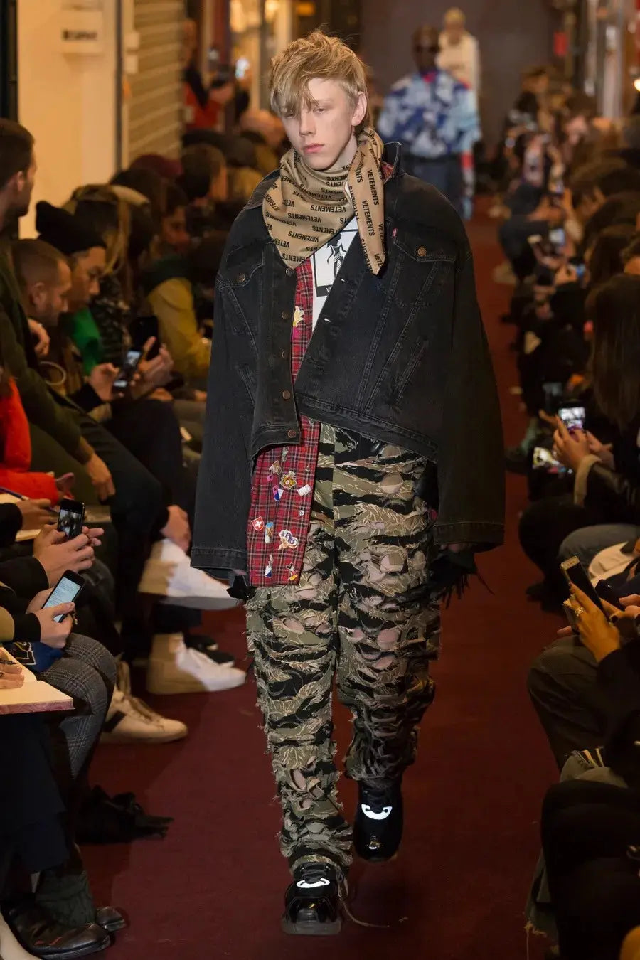 Vetements laser cut camo pants