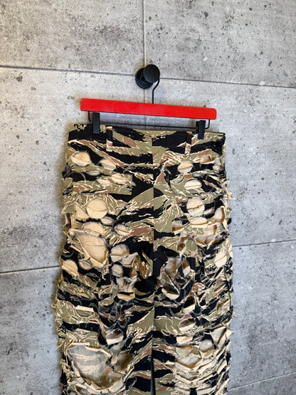 Vetements laser cut camo pants