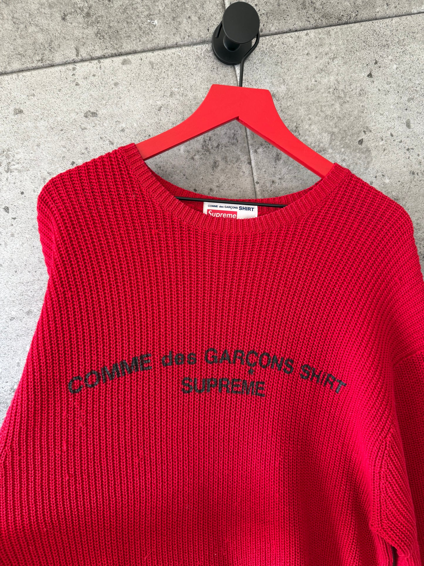 Comme des Garçons Supreme knit sweater