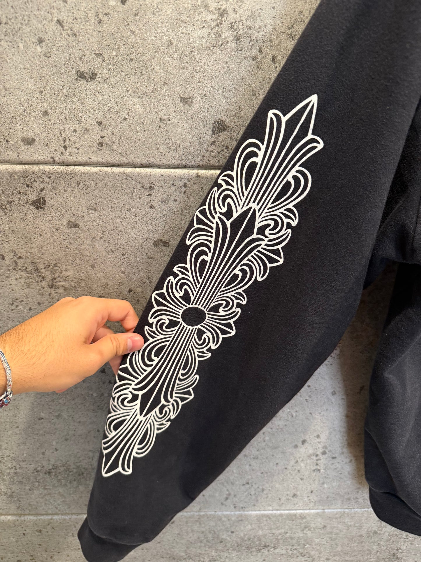 Chrome hearts floral horseshoe hoodie