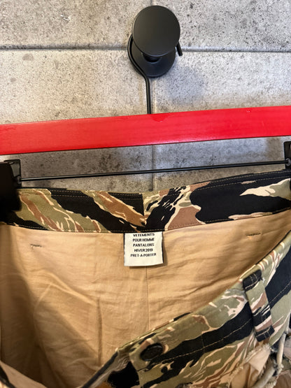 Vetements laser cut camo pants