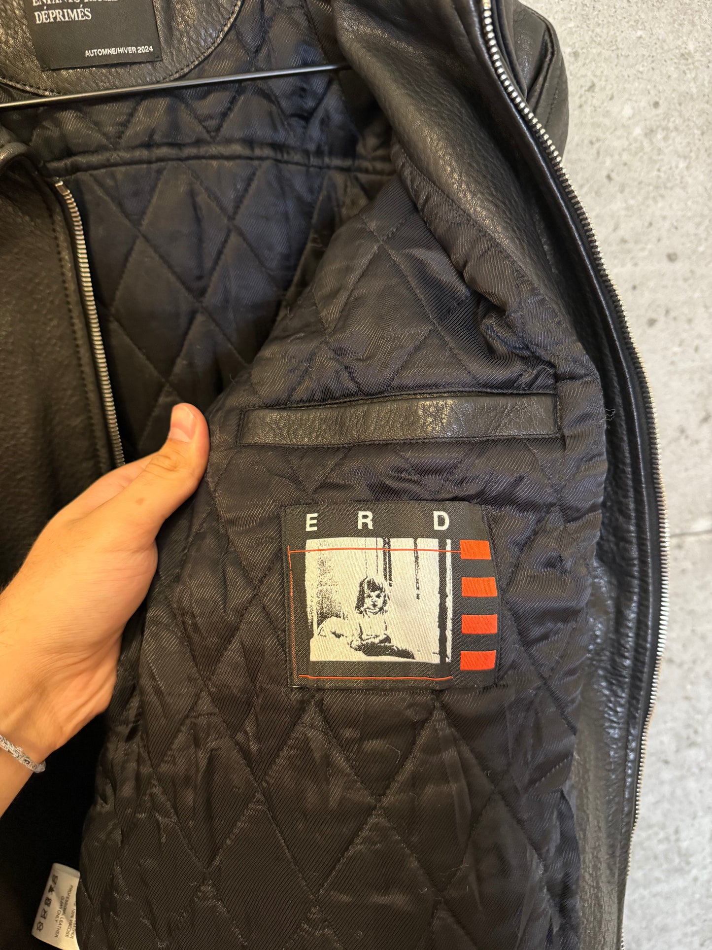 Enfants riches deprimes painters wives leather jacket