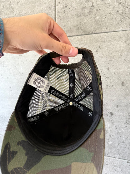 Chrome hearts camo trucker hat