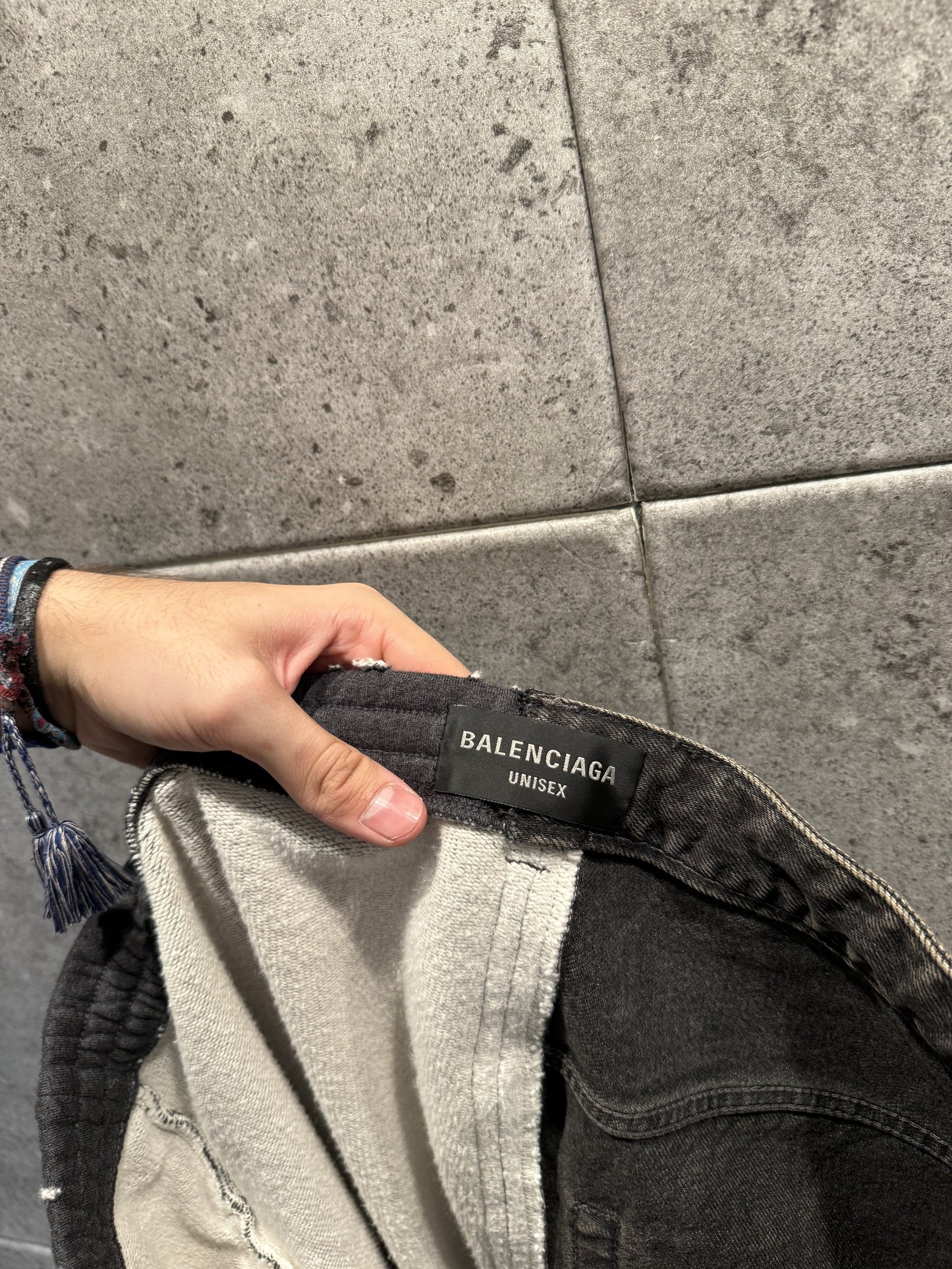 Balenciaga Hybrid Baggy Distressed Denim