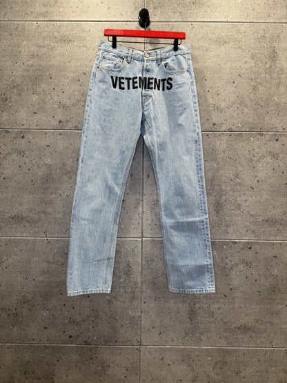 Vetements Logo Jeans