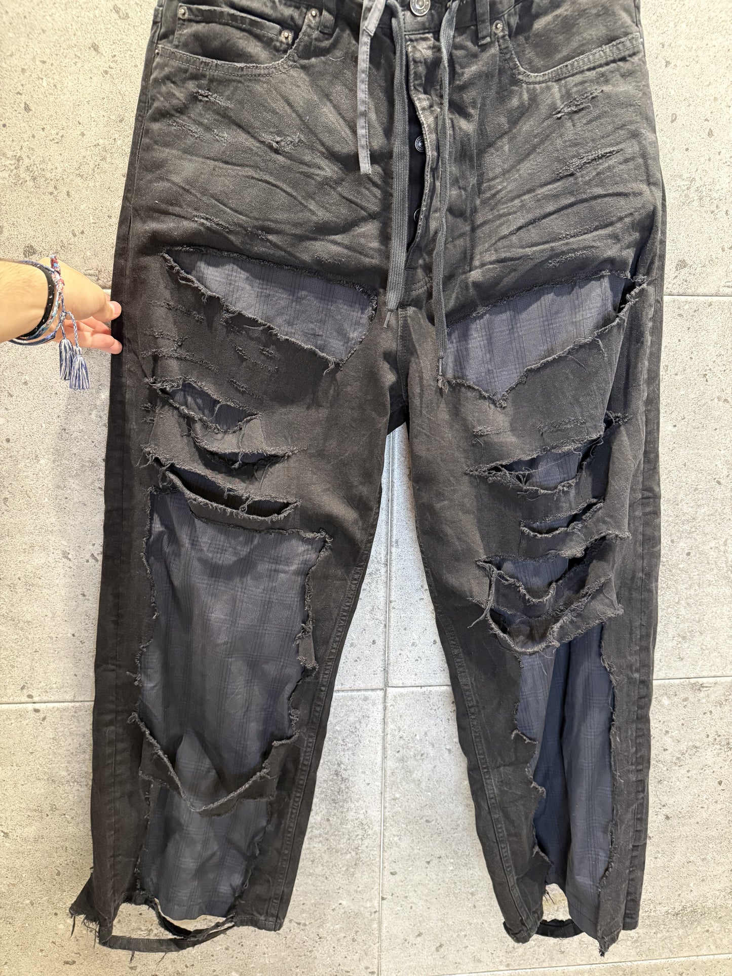 Balenciaga Baggy Patchwork Pyjama Denim Pants