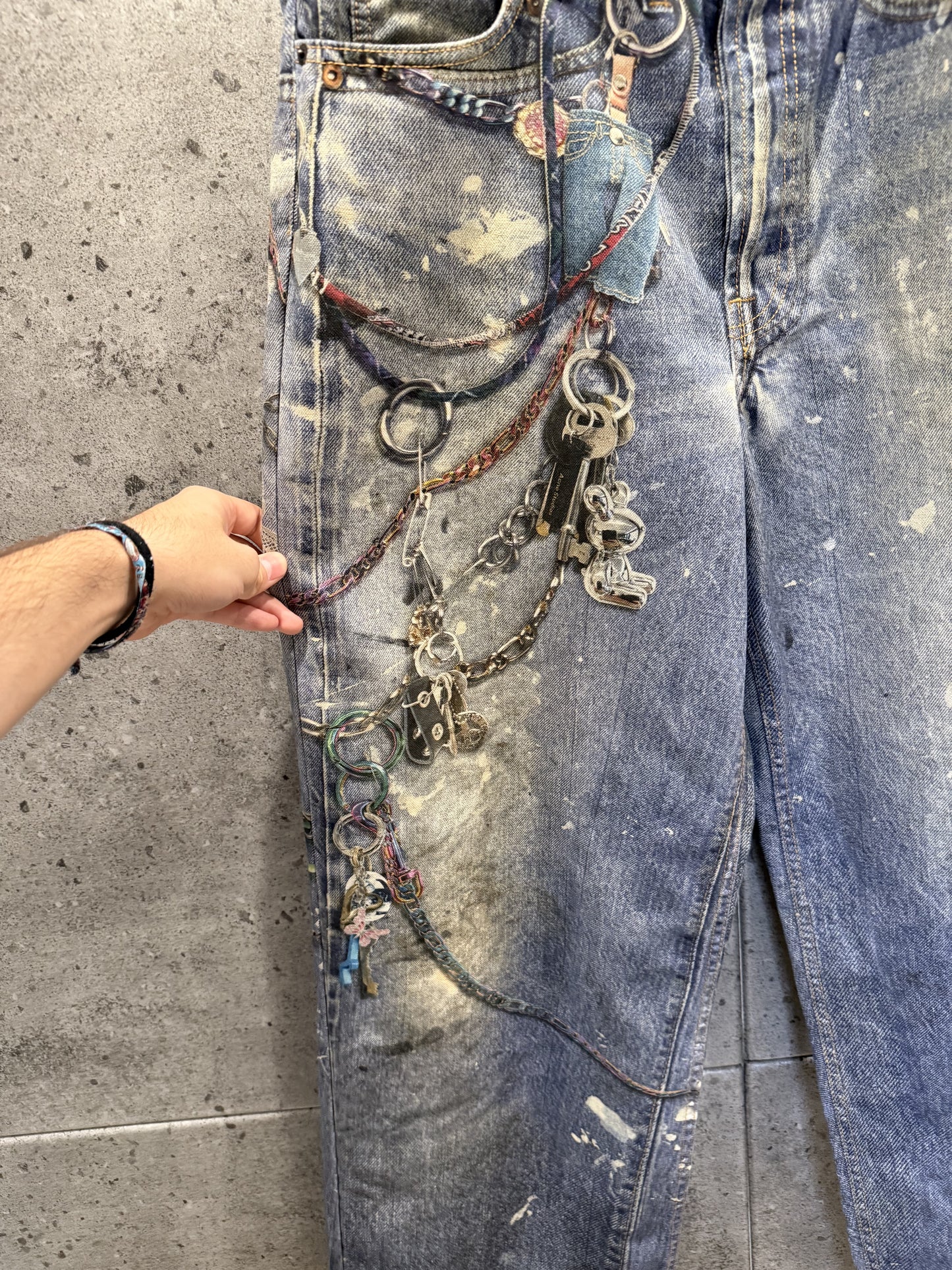 Acne Studios Trompe Loeili Keys Baggy Denim