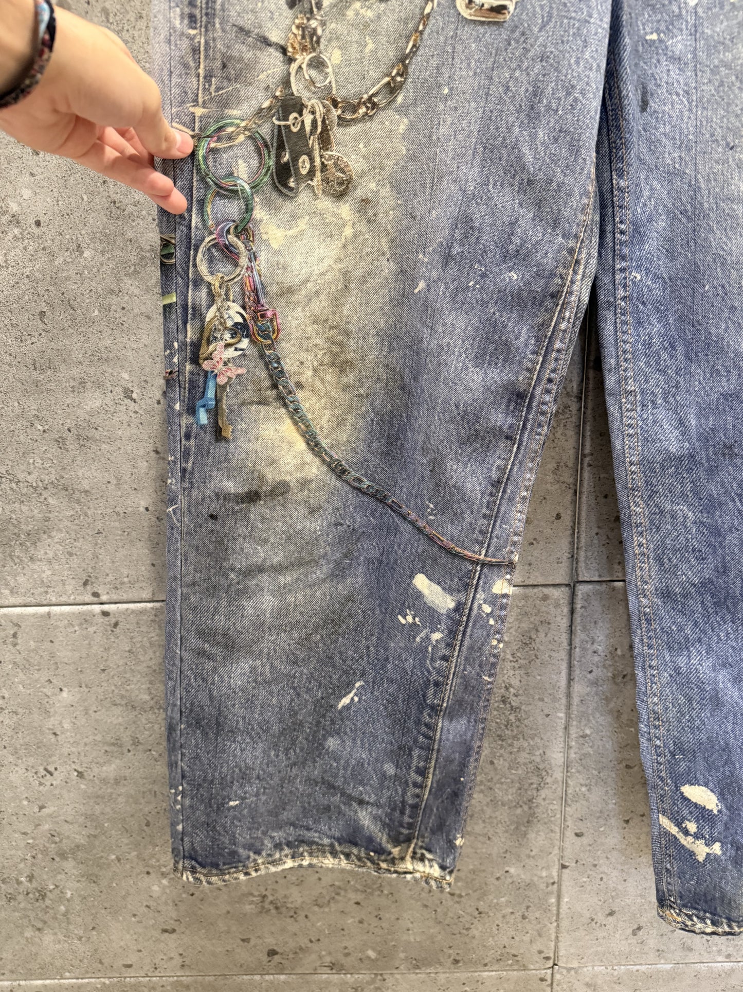 Acne Studios Trompe Loeili Keys Baggy Denim