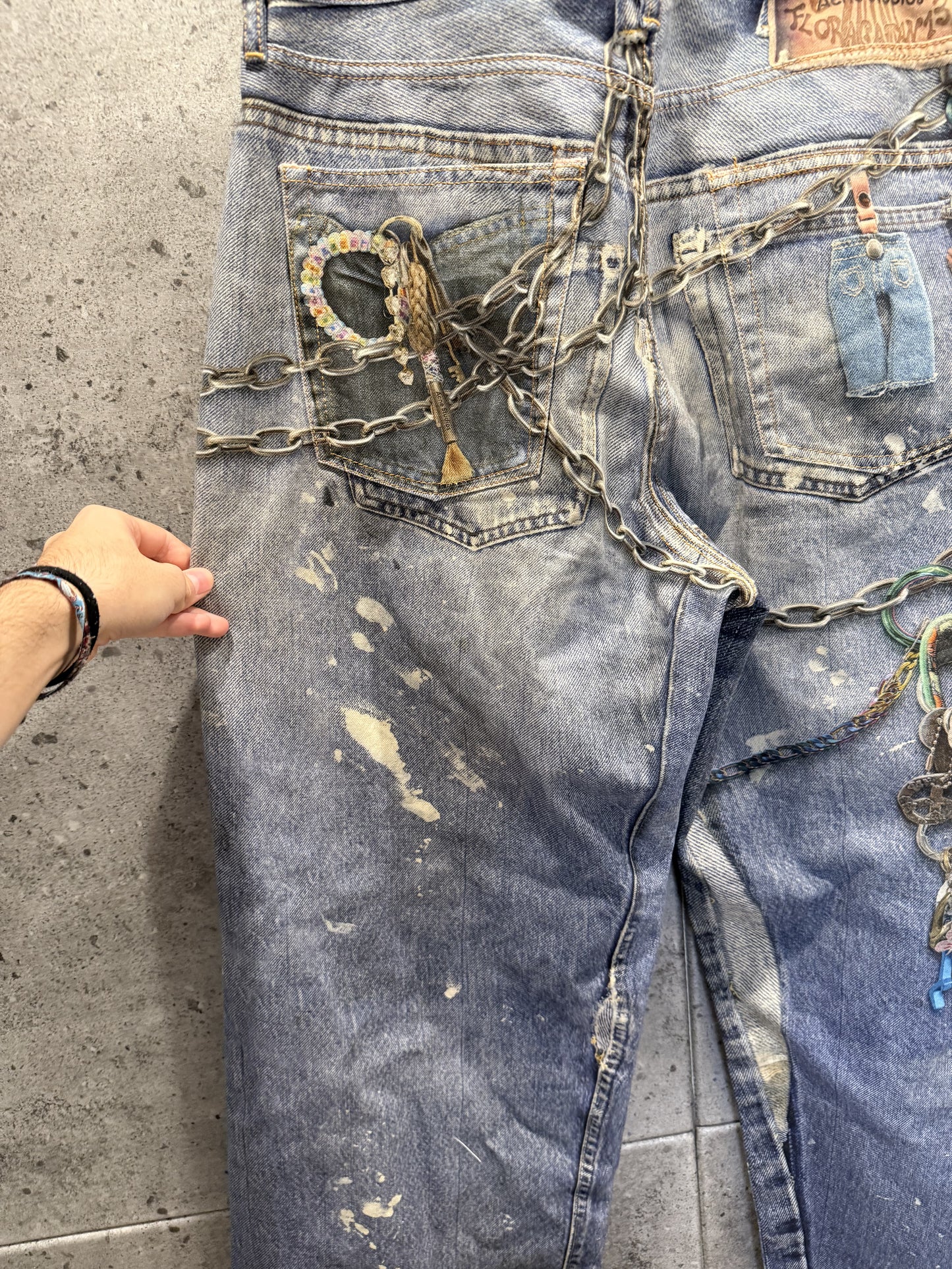 Acne Studios Trompe Loeili Keys Baggy Denim