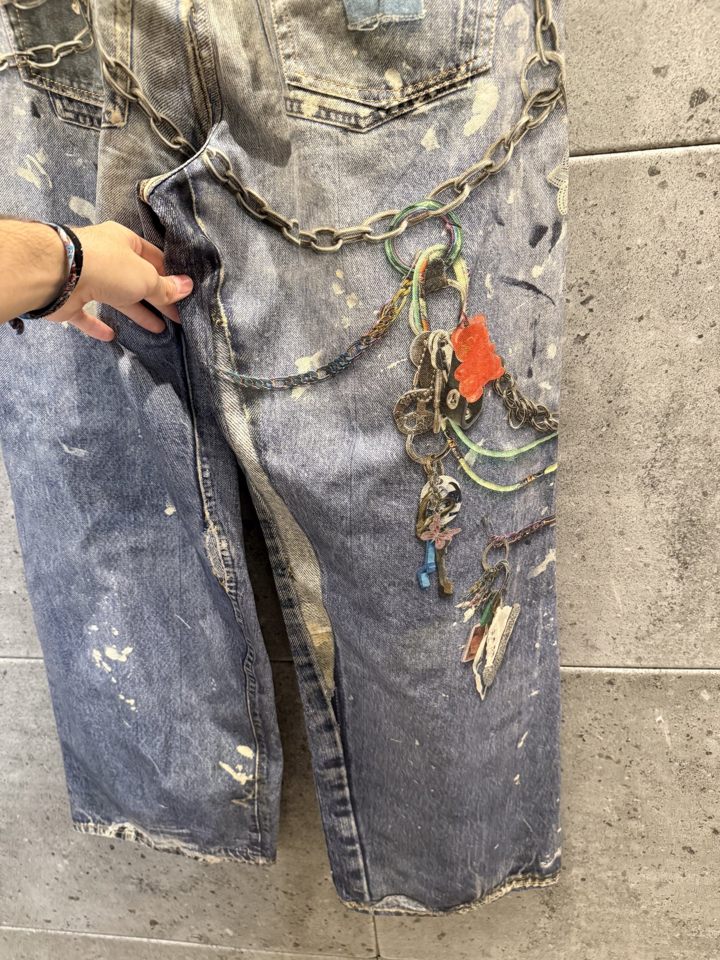 Acne Studios Trompe Loeili Keys Baggy Denim