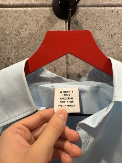 Vetements Oversized Logo Button Up Shirt