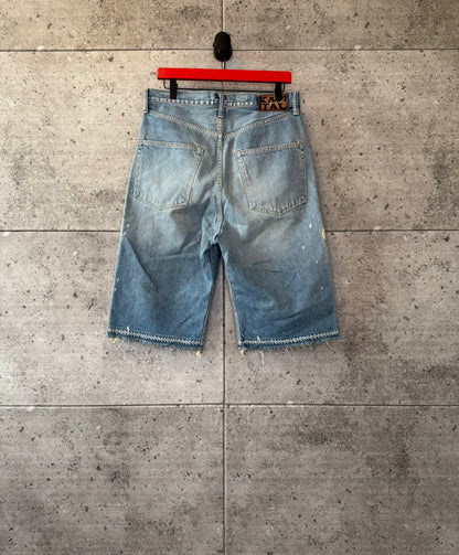 Kapital bone denim shorts