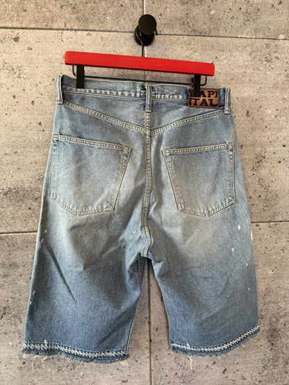 Kapital bone denim shorts