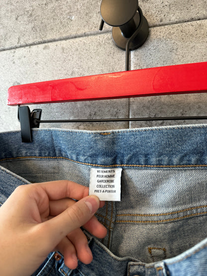 Vetements censored logo denim