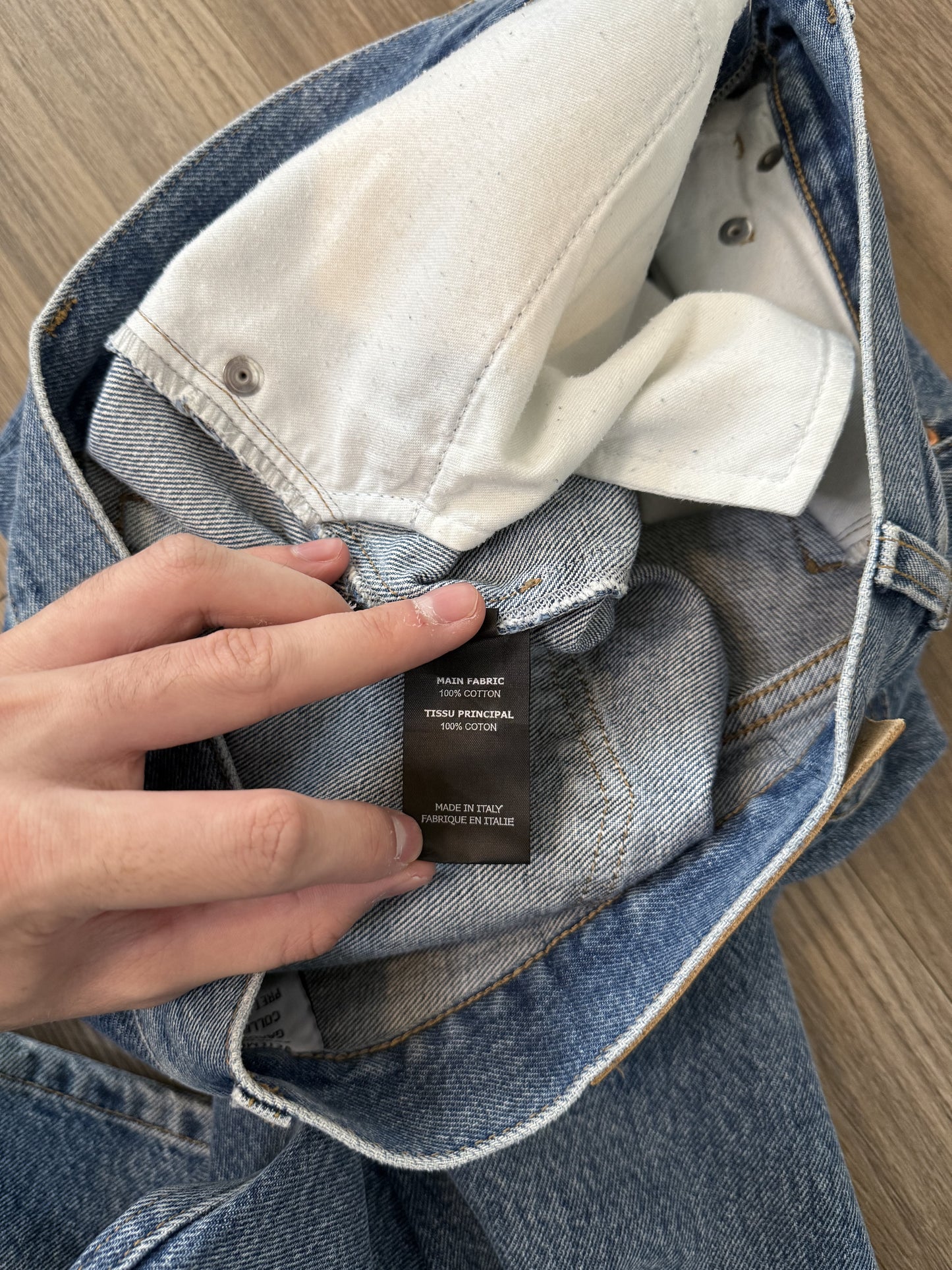 Vetements censored logo denim