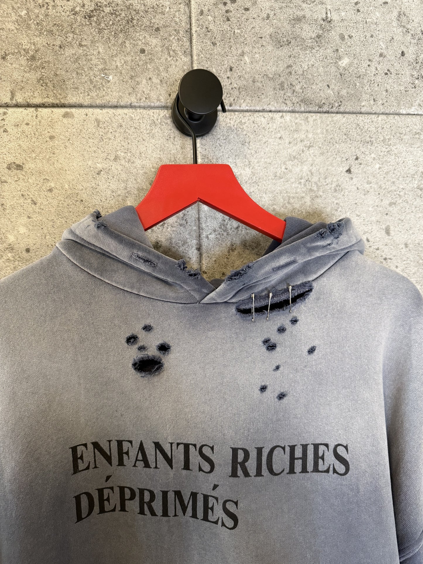 Enfants Riches Deprimes thrashed sunfaded logo hoodie