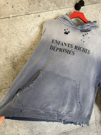 Enfants Riches Deprimes thrashed sunfaded logo hoodie