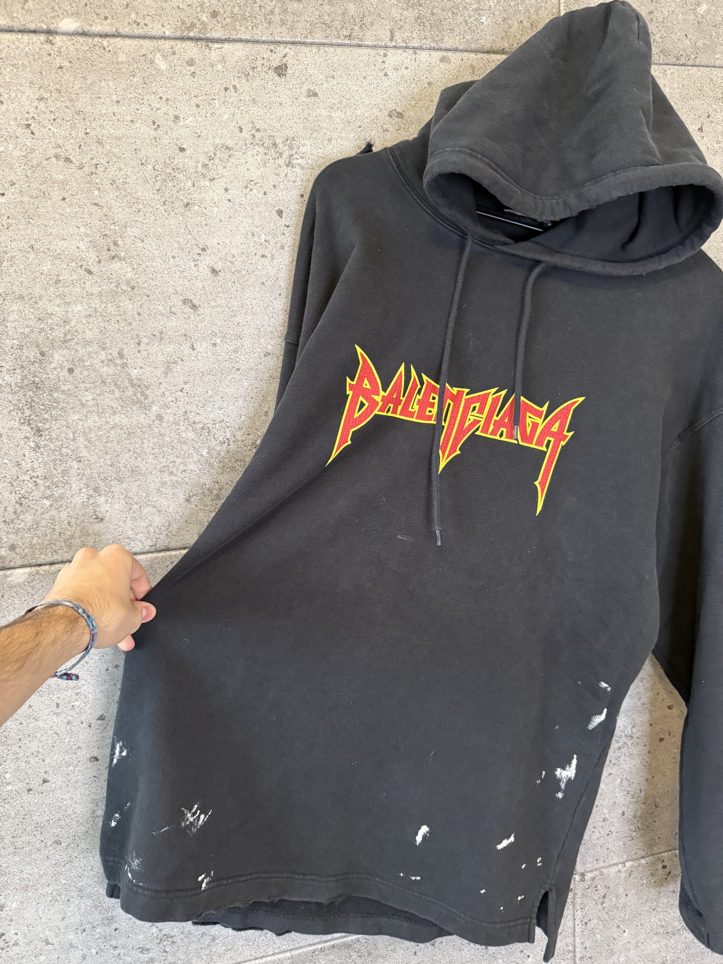 Balenciaga metal thrashed hoodie