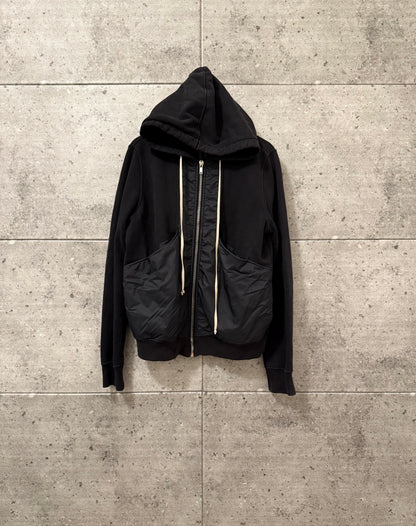 Rick owens nylon slab zip up hoodie