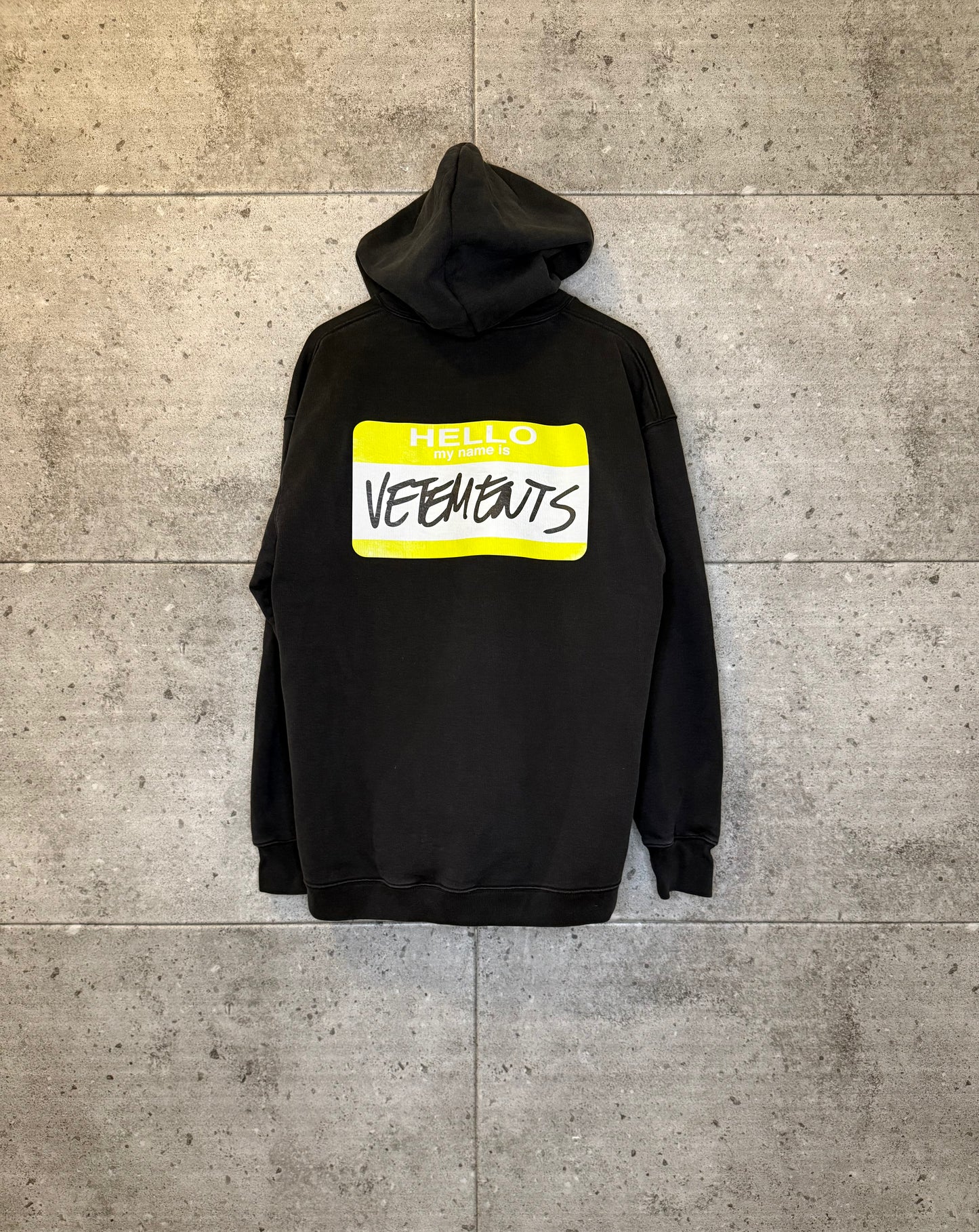 Vetements name tag zip up hoodie