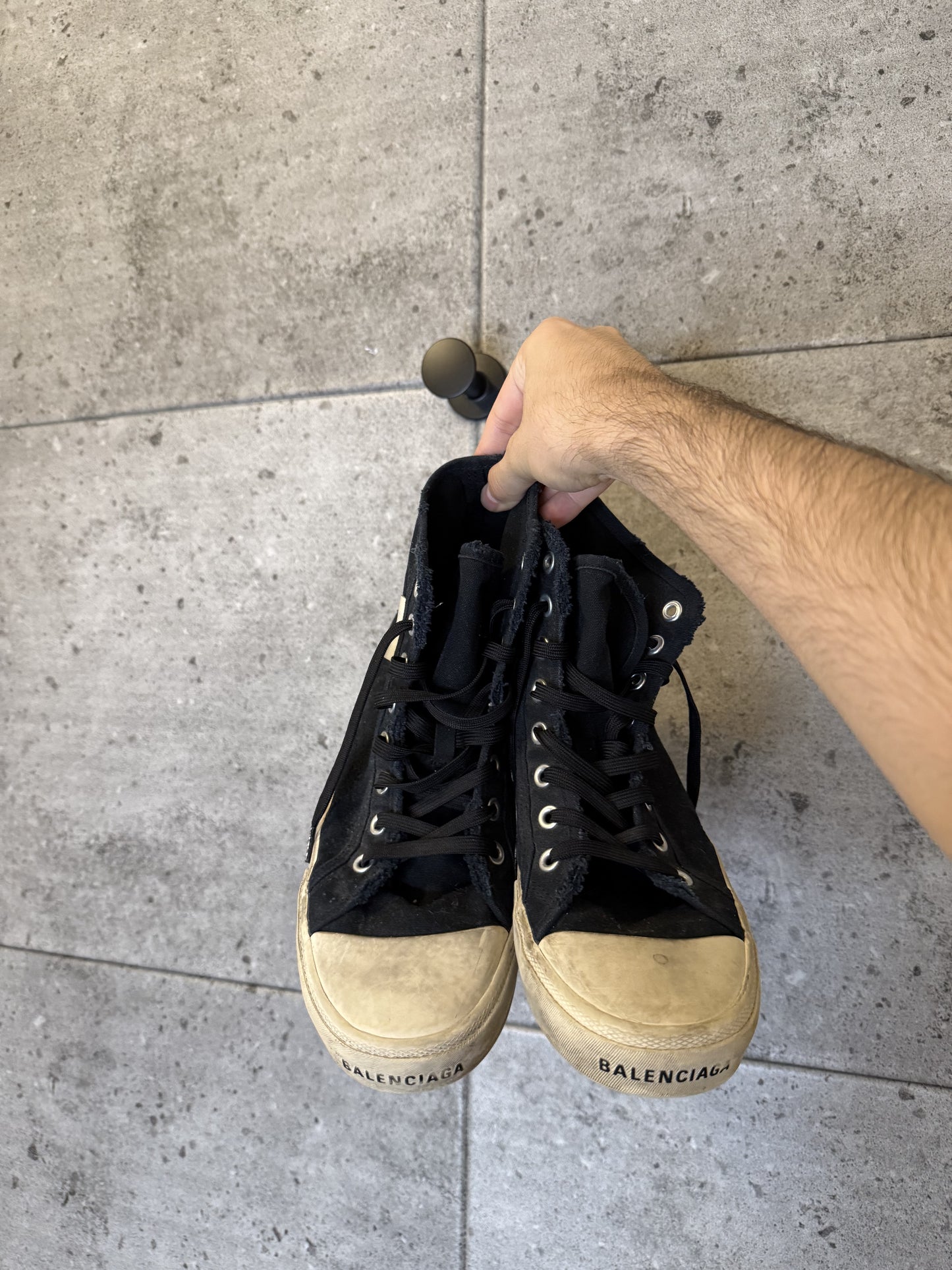 Balenciaga distressed paris sneakers