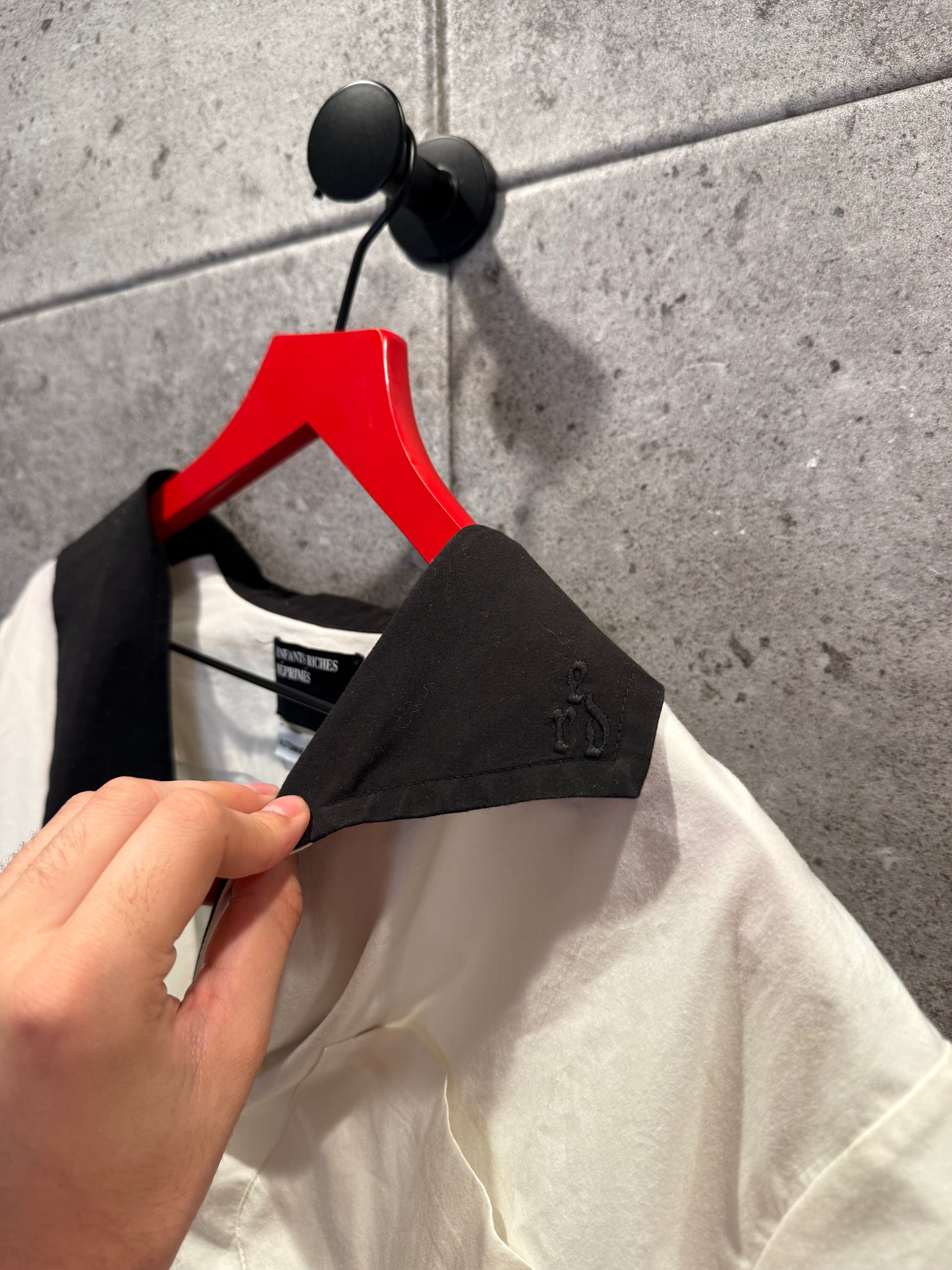 Enfants riches deprimes romance distress button up t shirt