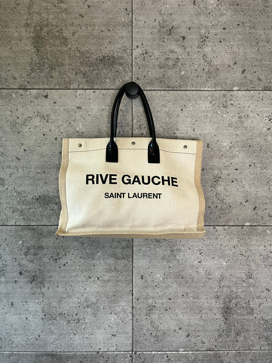 Saint Laurent Rive Gauche Large Canvas Tote Bag