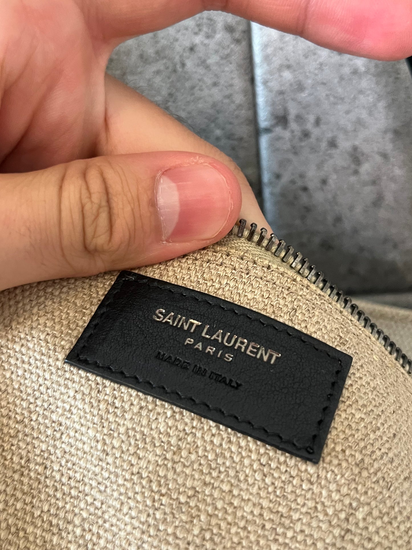 Saint Laurent Rive Gauche Large Canvas Tote Bag